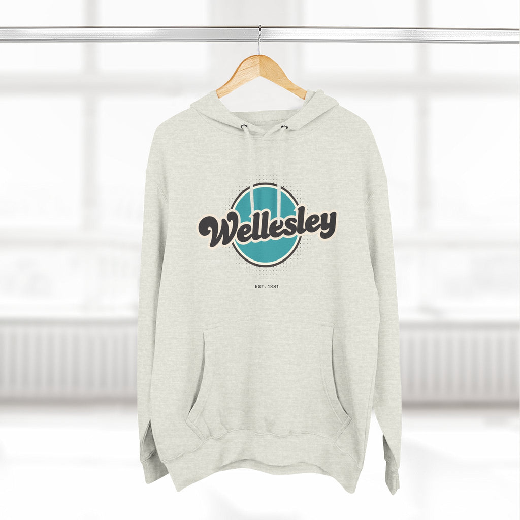 Wellesley Retro Vibe Hoodie for Casual Days, Streetwear, Unisex Gift, Cozy Layering Apparel