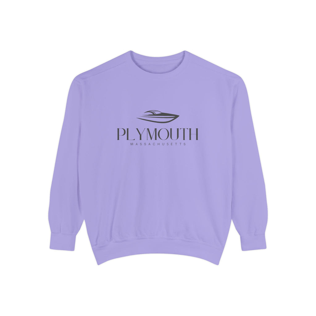 Plymouth Chill Vibes Sweatshirt - Unisex Garment-Dyed Style, Perfect for Lounging