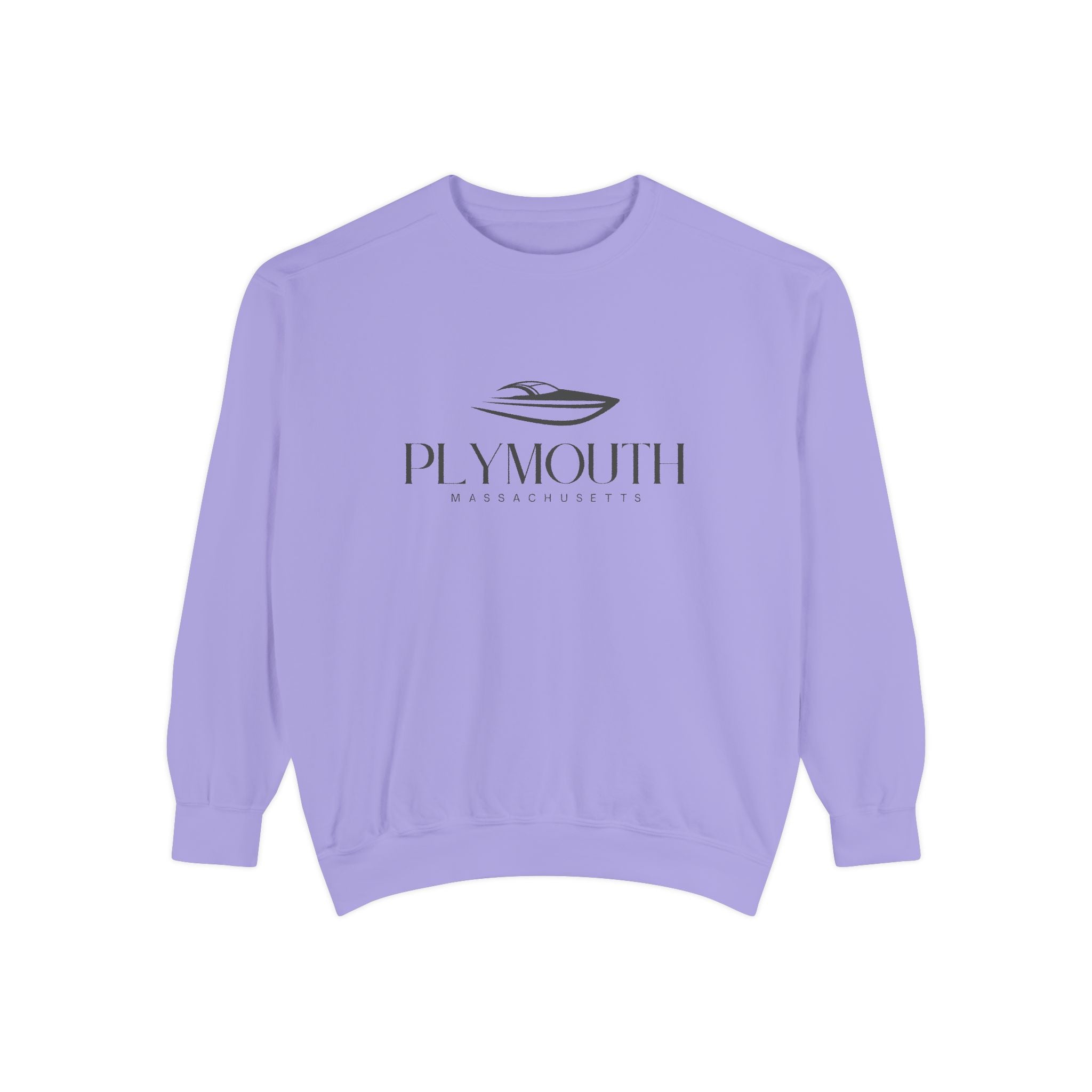 Plymouth Chill Vibes Sweatshirt - Unisex Garment-Dyed Style, Perfect for Lounging