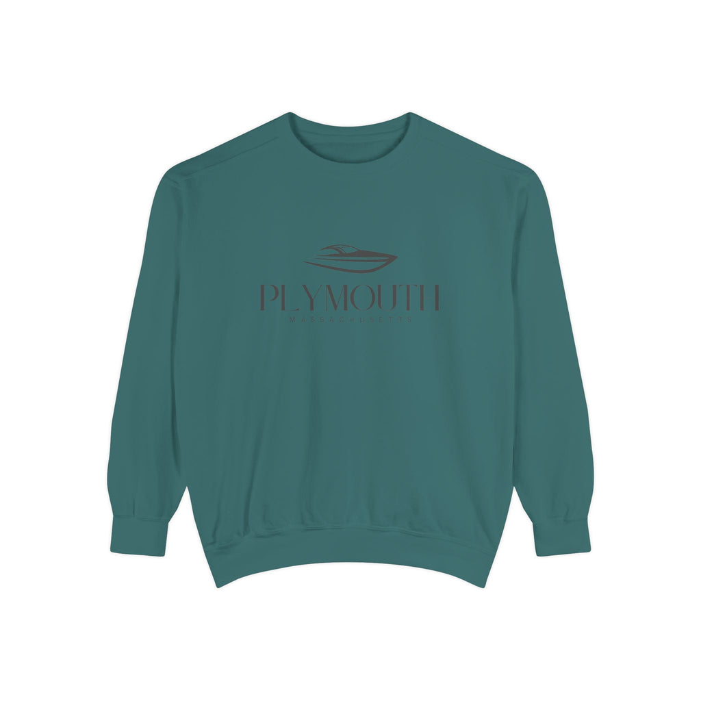 Plymouth Chill Vibes Sweatshirt - Unisex Garment-Dyed Style, Perfect for Lounging