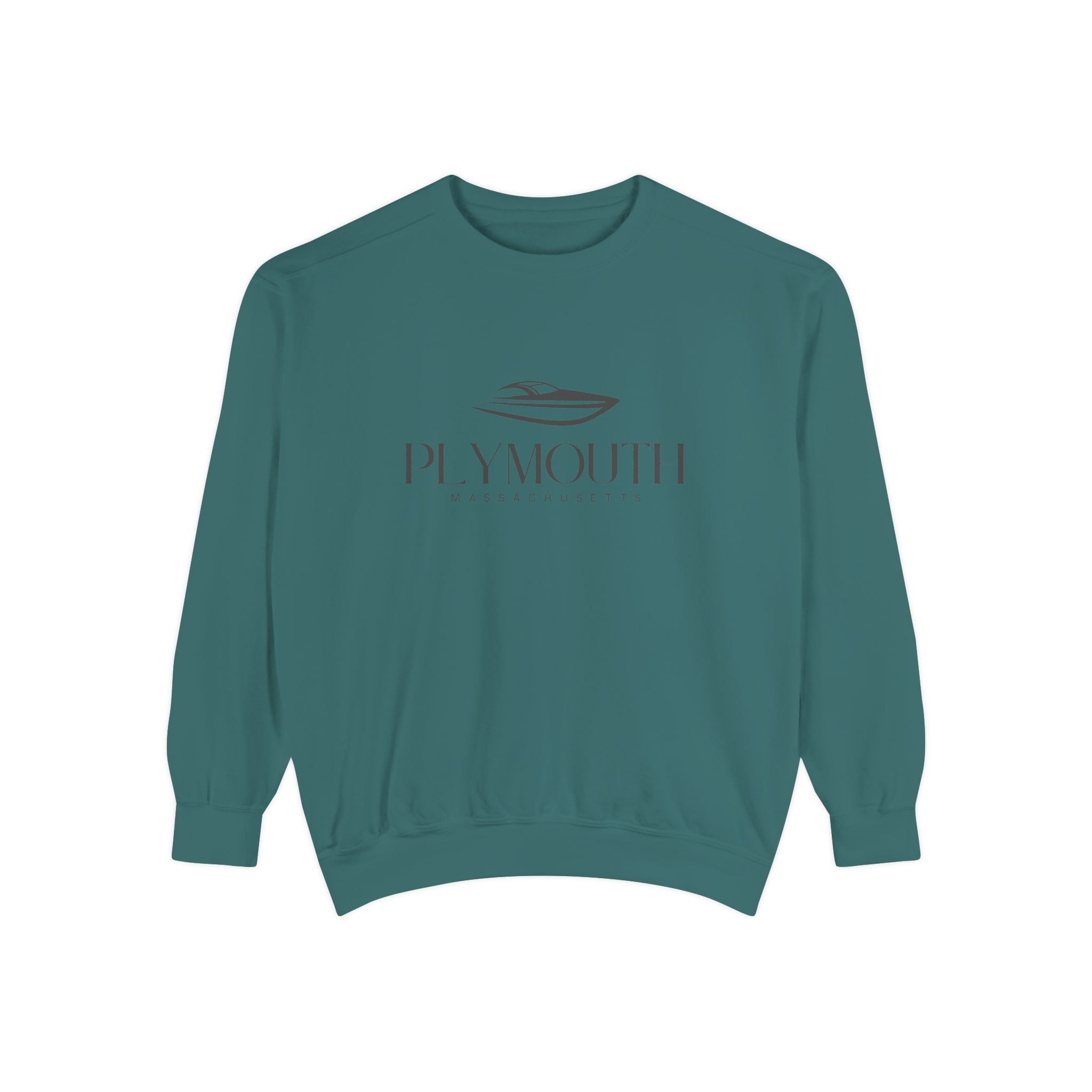 Plymouth Chill Vibes Sweatshirt - Unisex Garment-Dyed Style, Perfect for Lounging