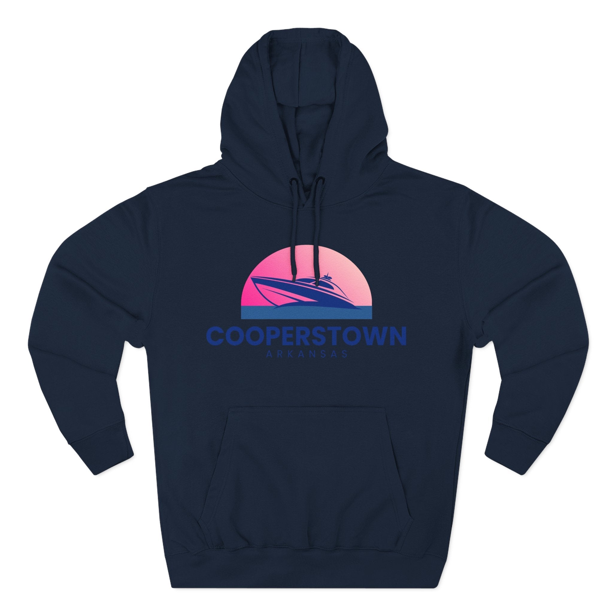 Cooperstown Vibes Hoodie with Design, Perfect for Autumn Lovers, Comfortable and Stylish, Great Gift for Vacations