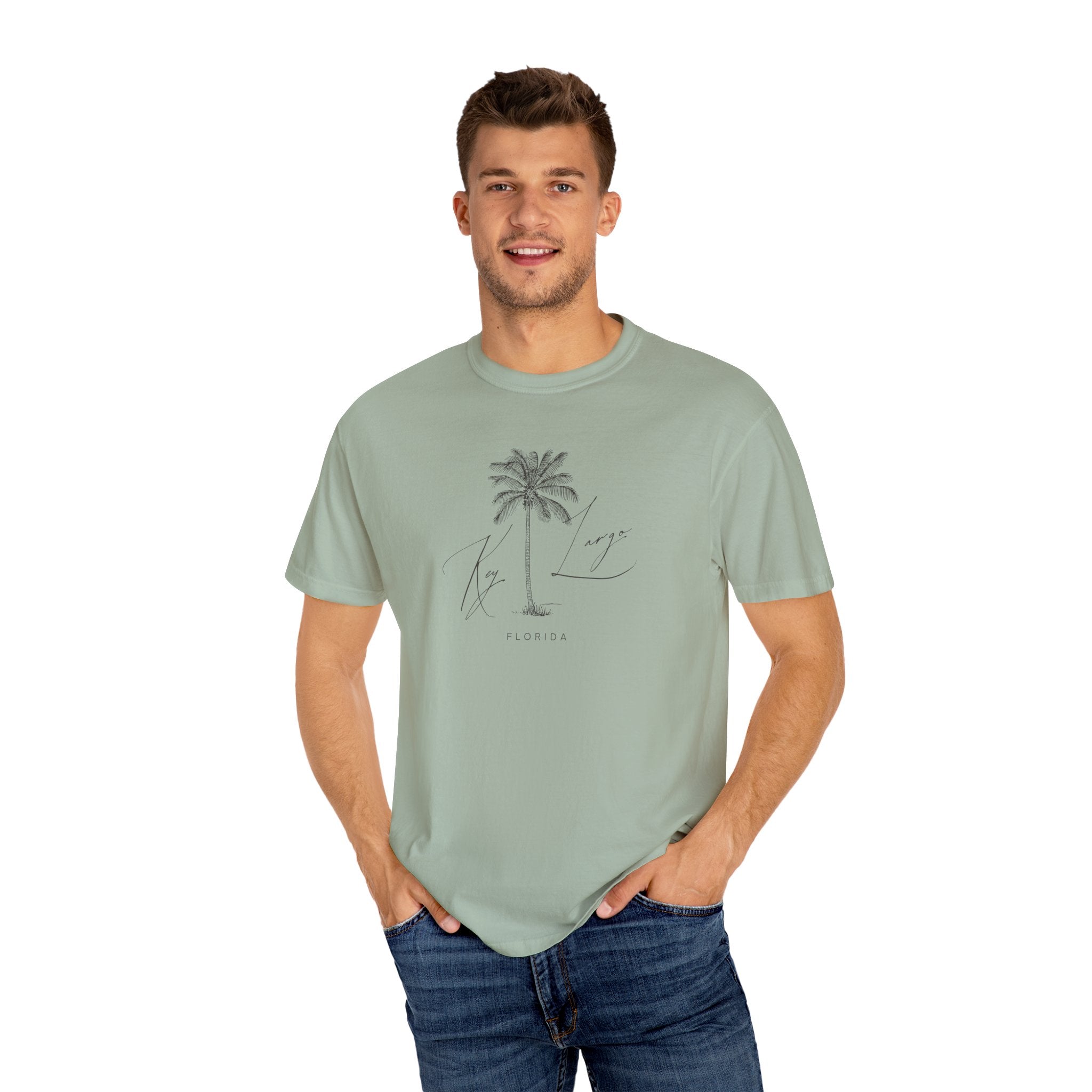 Key Largo Chill Vibes Tee - Unisex Garment-Dyed T-shirt for Autumn Lovers, Casual Wear, Gifts for Him/Her