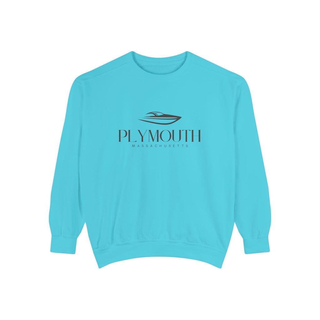 Plymouth Chill Vibes Sweatshirt - Unisex Garment-Dyed Style, Perfect for Lounging