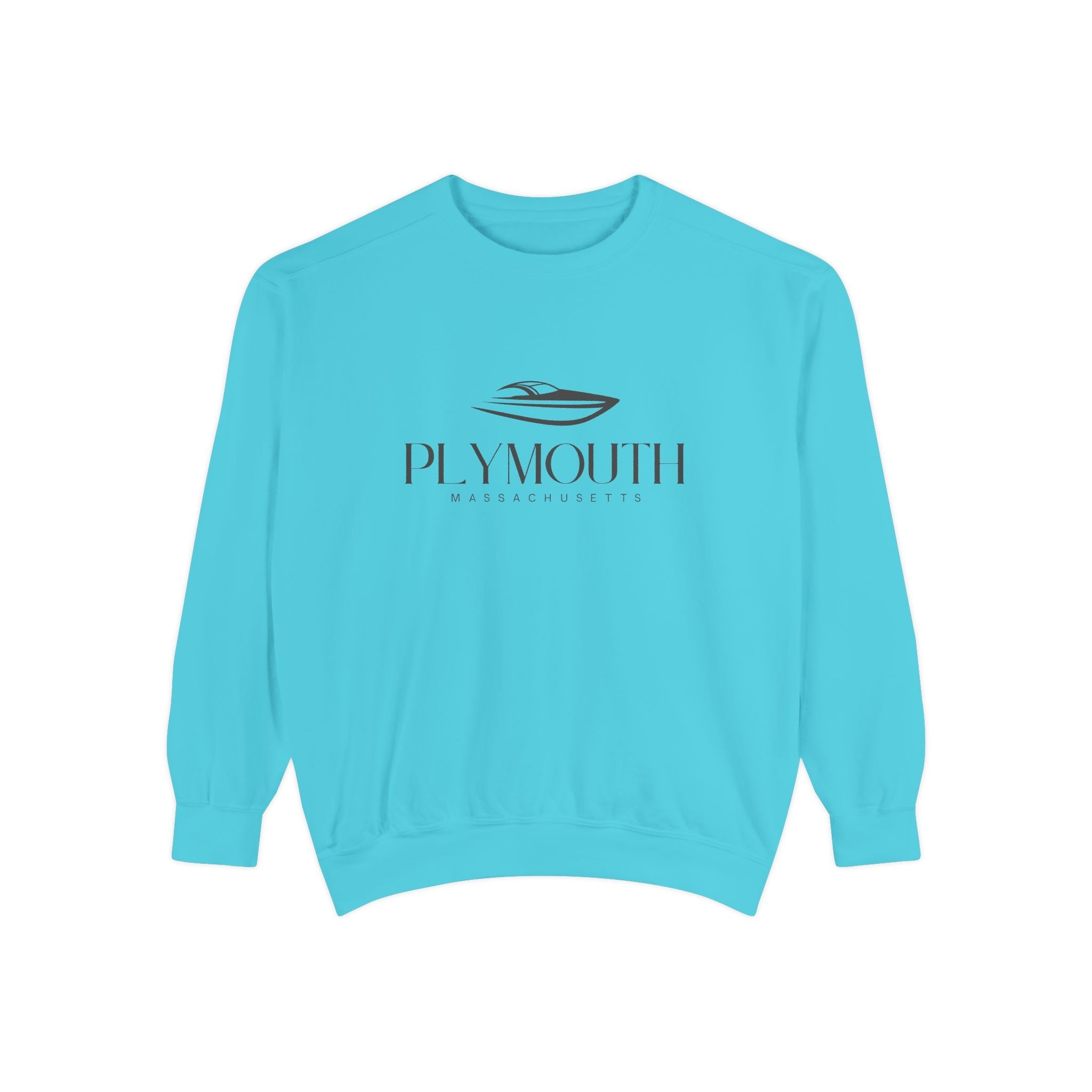 Plymouth Chill Vibes Sweatshirt - Unisex Garment-Dyed Style, Perfect for Lounging