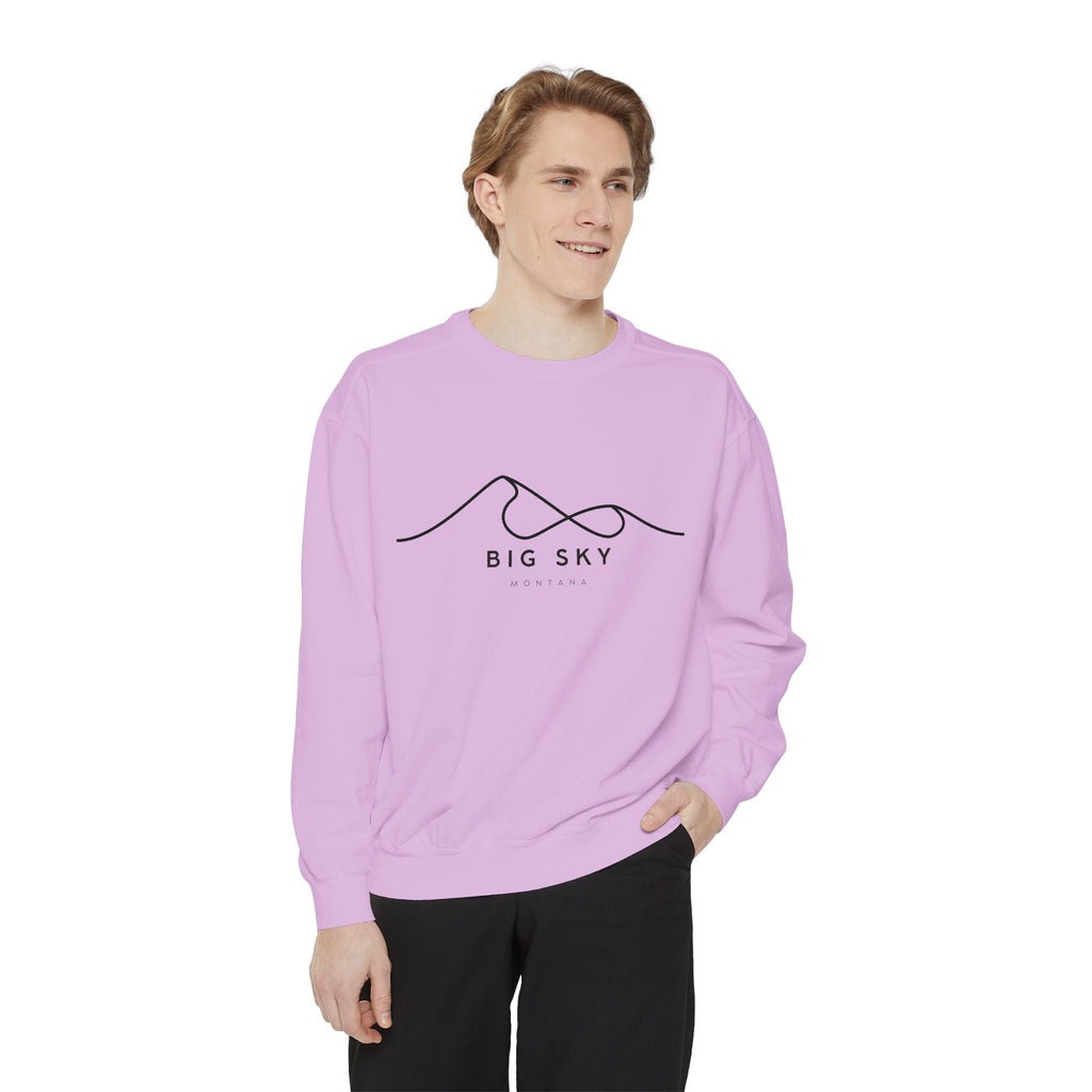 Big Sky Chill Vibes Sweatshirt - Unisex Garment-Dyed Style, Perfect for Lounging