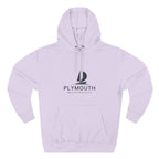 Plymouth Inspired Fleece Hoodie, Casual Wear, Relaxation, Gift for Autumn Lovers, Travel Essential