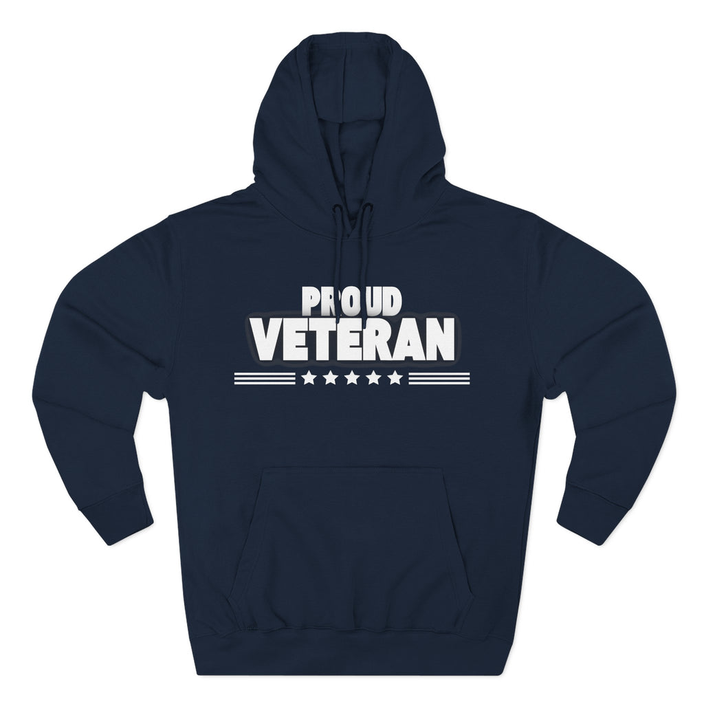 Proud Veteran Hoodie, Fleece Sweatshirt, Military Appreciation Gift, Casual Wear, Comfortable Outerwear