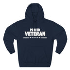 Proud Veteran Hoodie, Fleece Sweatshirt, Military Appreciation Gift, Casual Wear, Comfortable Outerwear