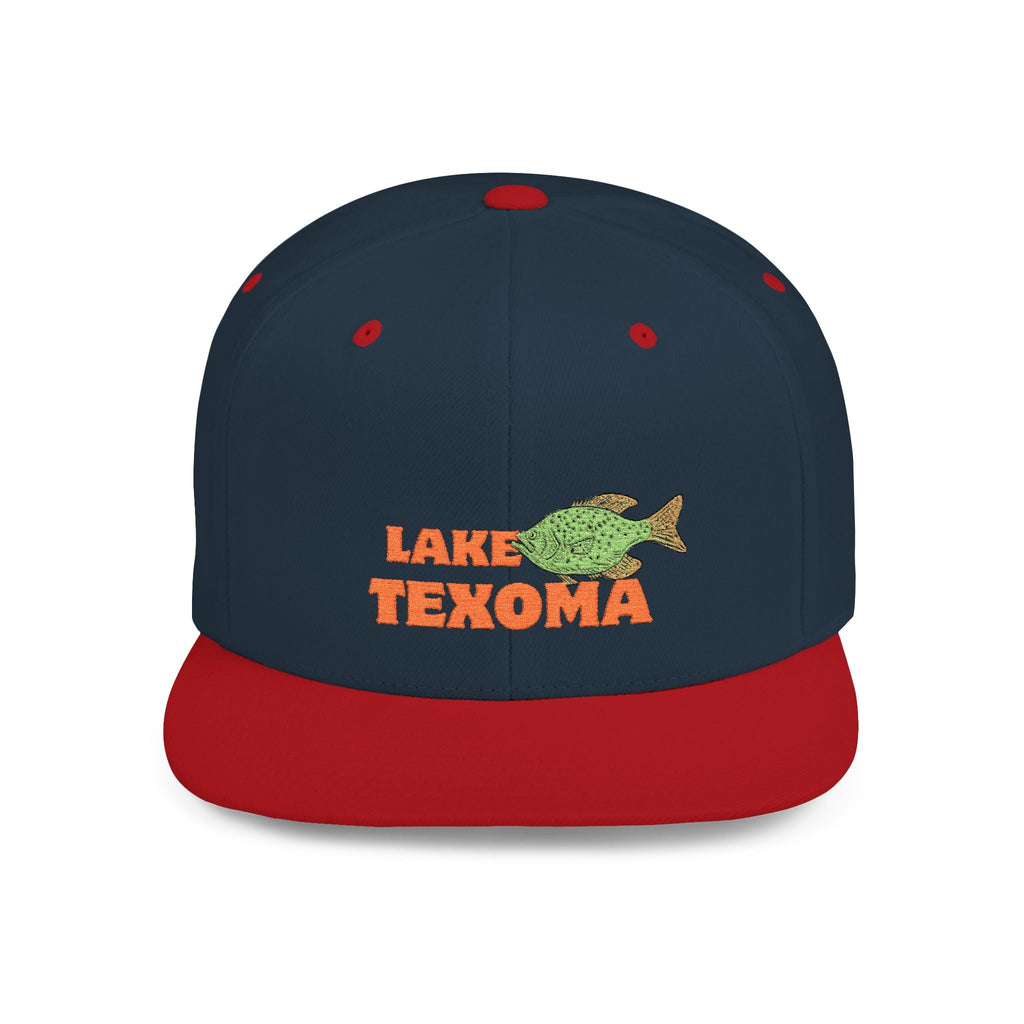 Lake Texoma Fish Flat Bill Snapback Hat, Fishing Cap, Outdoor Gear, Lake House Gift, Summer Accessories, Stylish Headwear