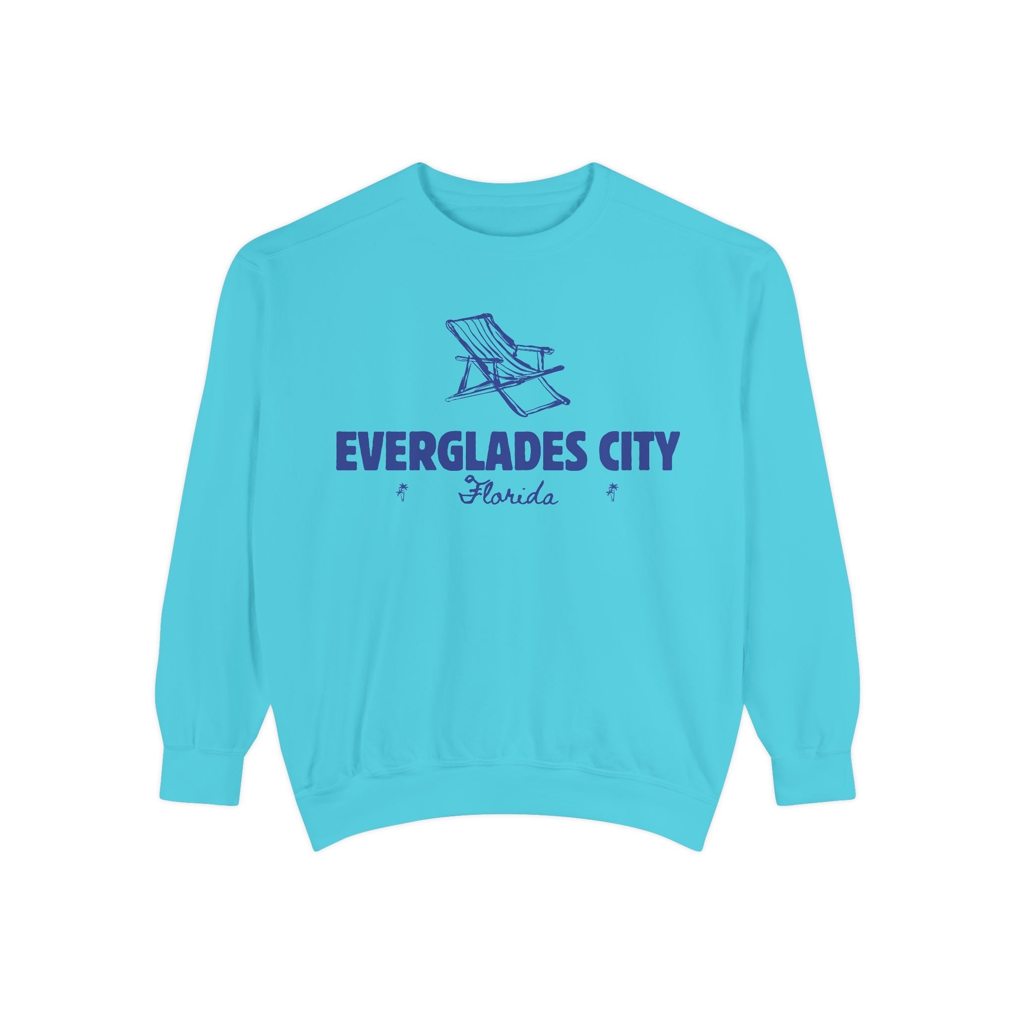 Everglades City Vibes Unisex Sweatshirt | Garment-Dyed Comfort, Perfect for Casual Outings, Travel, Gifts, Autumn Days