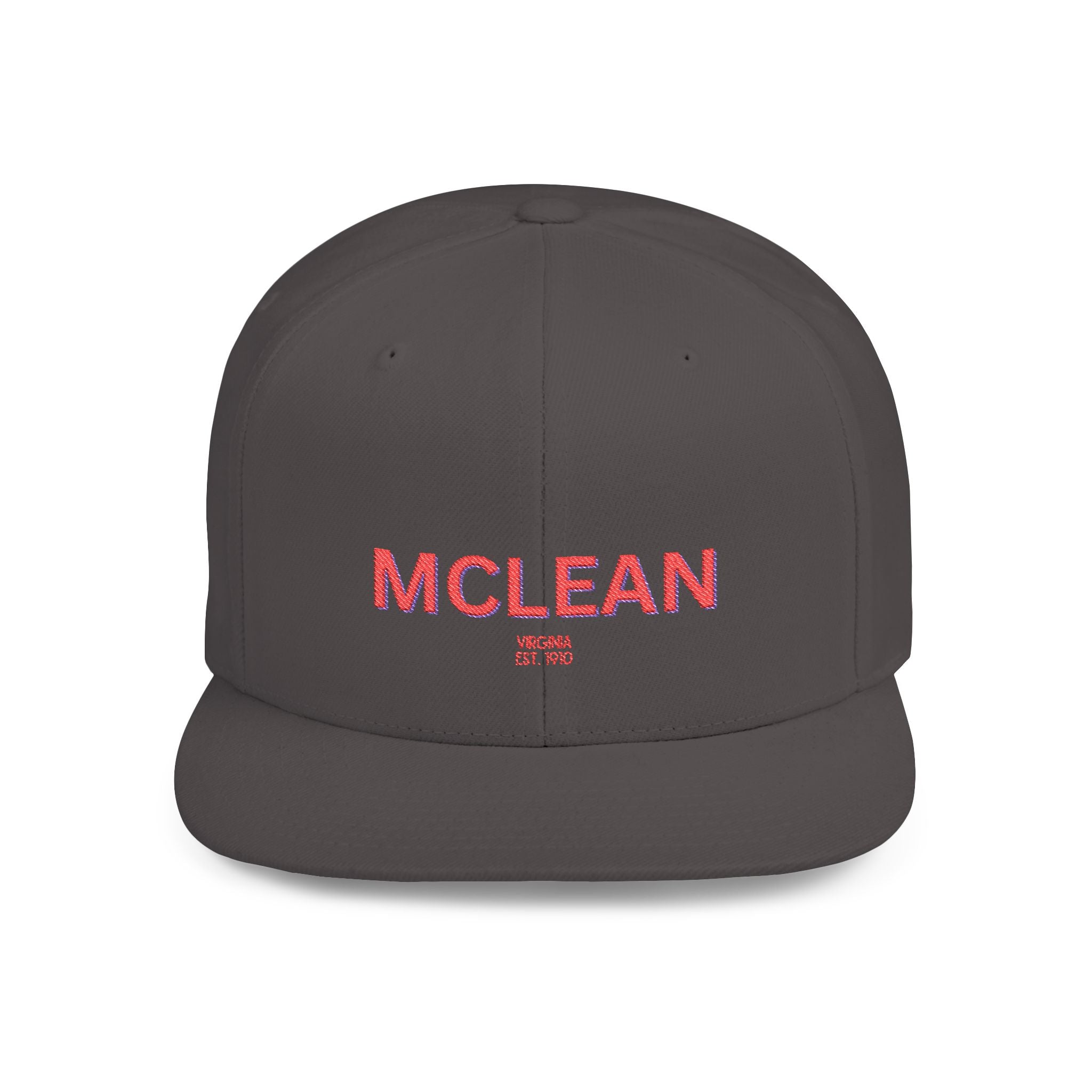McLean Stylish Flat Bill Snapback Hat with Design, Perfect for Casual Outings, Streetwear, Gifts, Festivals, Everyday Wear