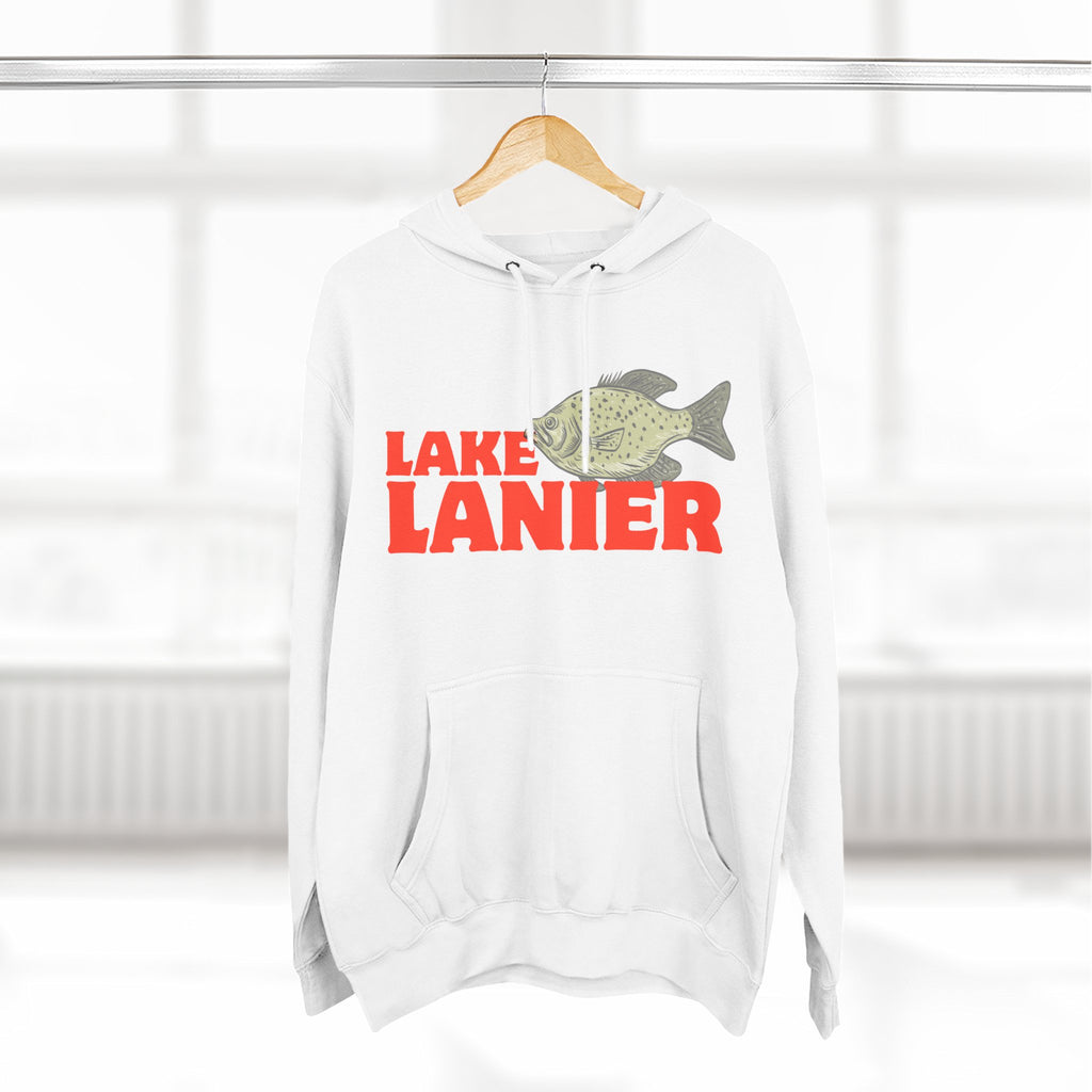 Lake Lanier Fleece Hoodie, Cozy Fishing Sweatshirt, Outdoor Adventure Wear, Unique Gift for Lake Lovers, Perfect for Fall and Winter