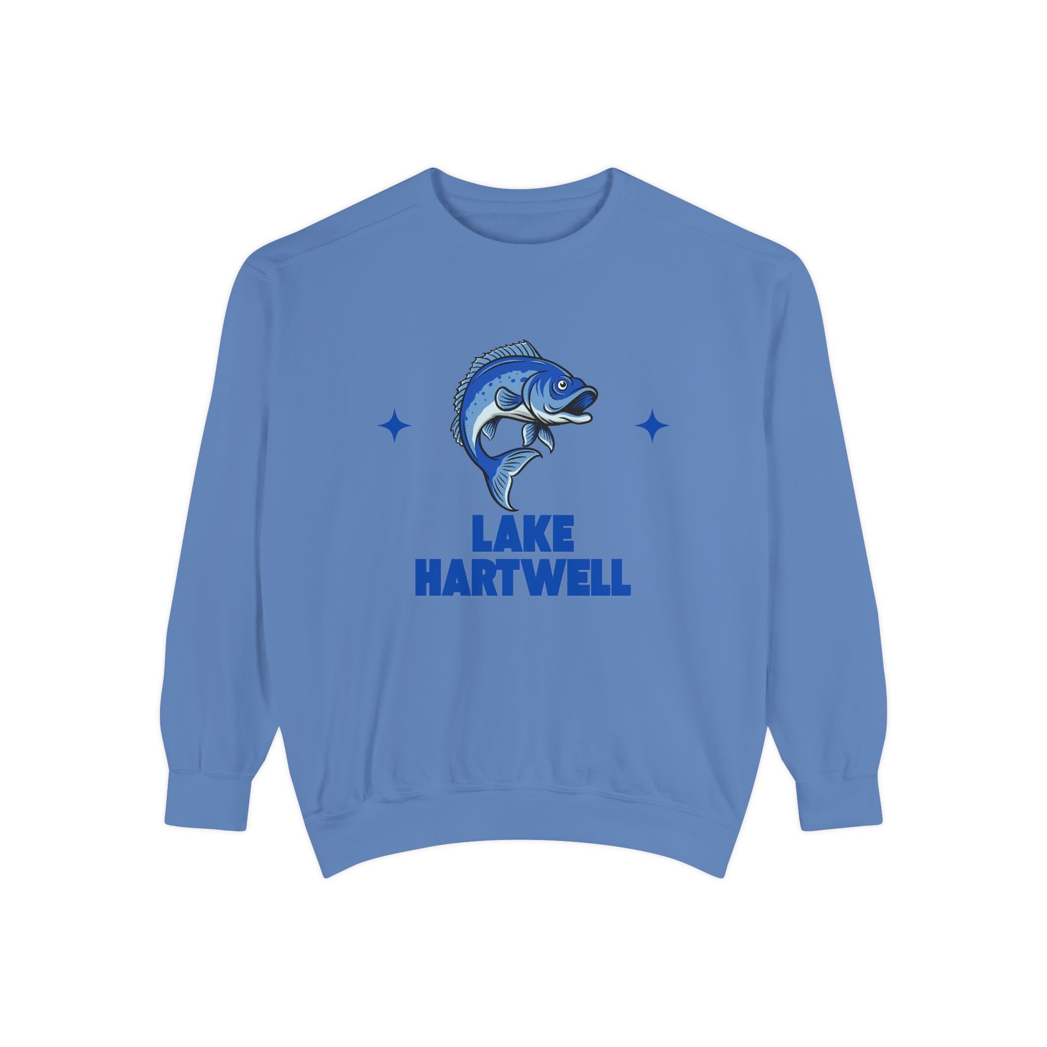 Lake Hartwell Fish Design Unisex Sweatshirt | Cozy Fishing Apparel, Casual Wear, Gift for Anglers, Lake Day Outfit, Nature Lovers Sweatshirt