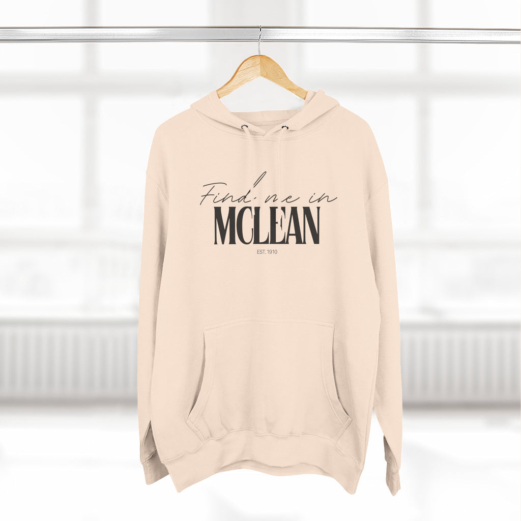 McLean Stylish Three-Panel Fleece Hoodie for Everyday Comfort, Personalized Gift, Casual Wear, Unisex Hoodie, Cozy Fashion