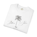 Belleair Shore Chill Vibes Palm Tree Tee - Unisex Garment-Dyed T-shirt for Beach Lovers, Summer Outings, Casual Wear, Gifts for Him/Her