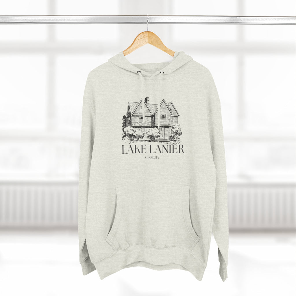 Cozy Lake Lanier Fleece Hoodie - Perfect for Relaxing, Outdoor Adventures, Gifts for Nature Lovers, Fall and Winter Apparel