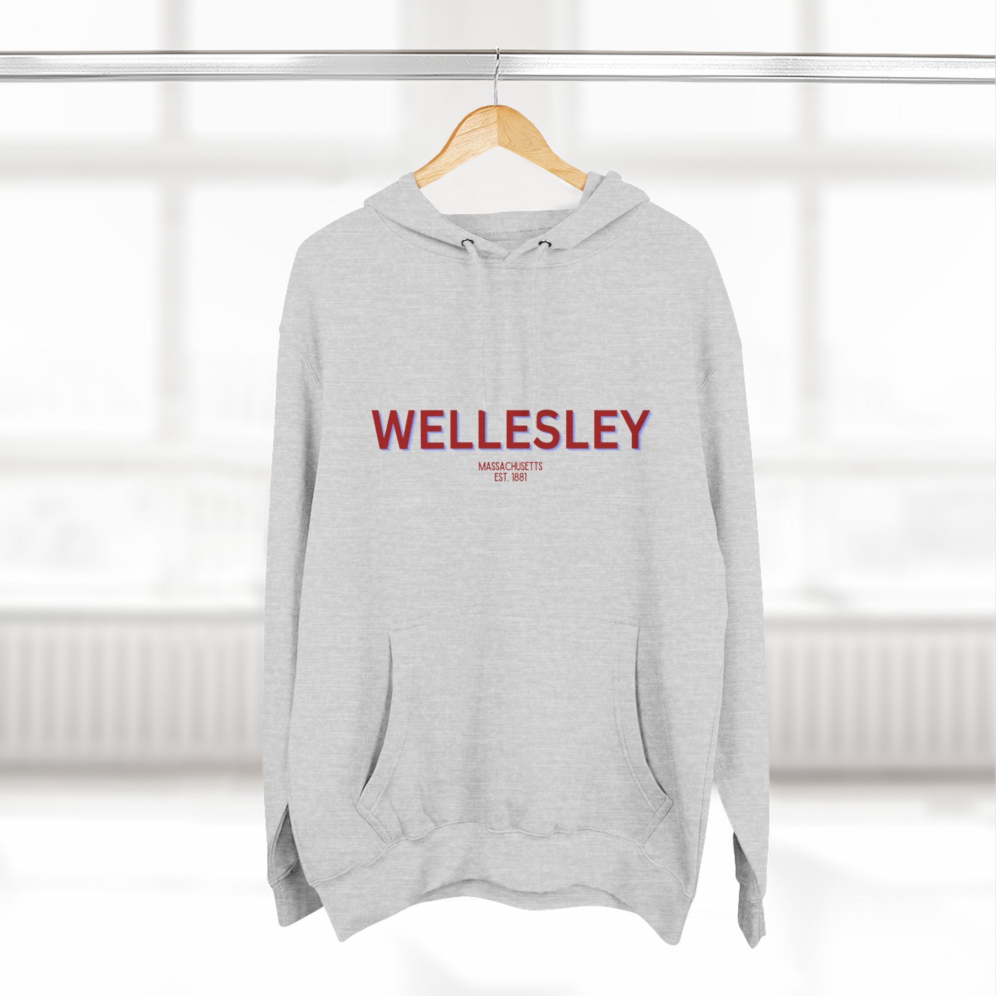 Wellesley Fleece Hoodie, Casual Sweatshirt, Cozy Layering Piece, Perfect Gift for All Occasions, Stylish Streetwear
