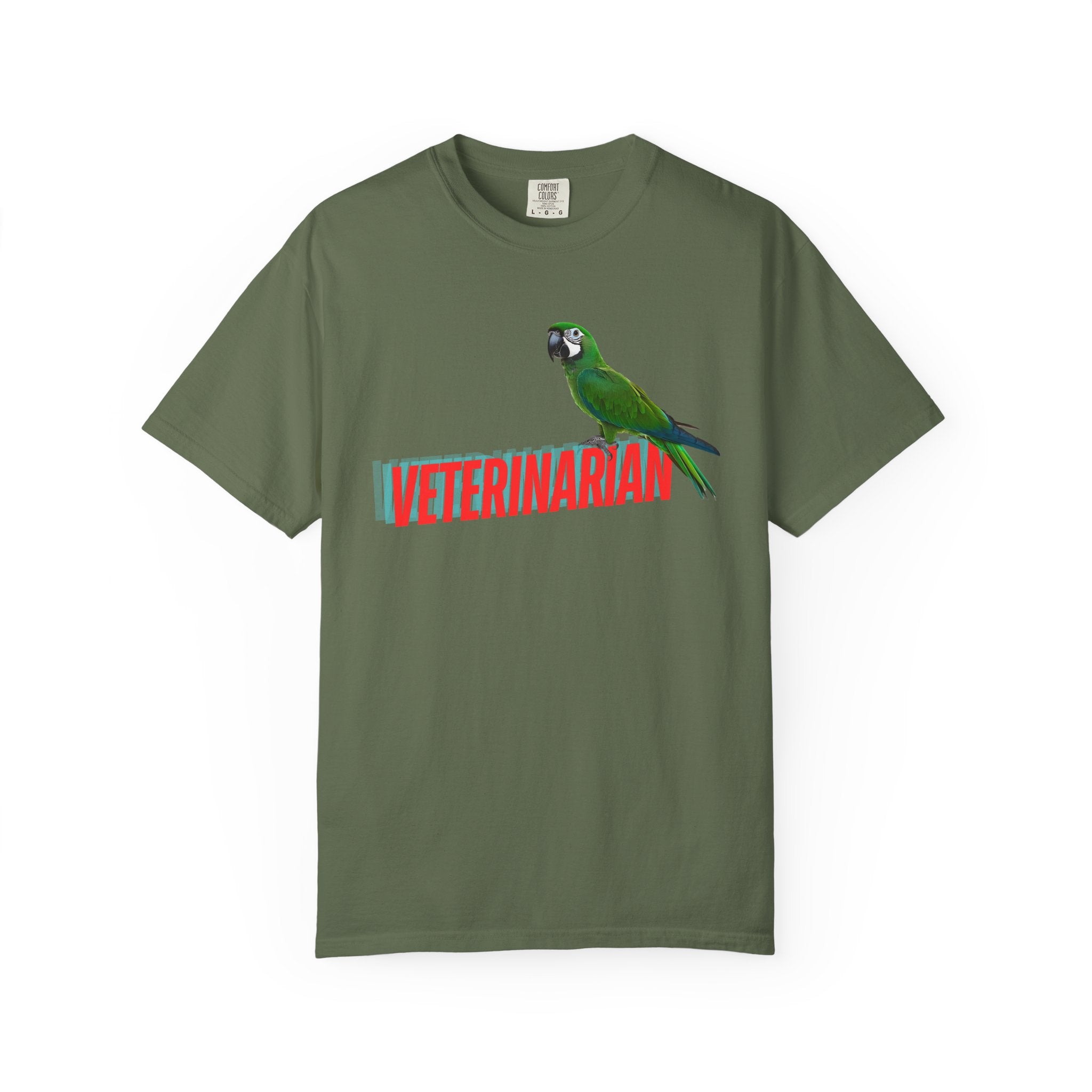 Veterinarian T-Shirt - Cute Parrot Graphic Tee for Animal Lovers, Gifts for Vet Students, Pet Owners, Animal Day Celebration