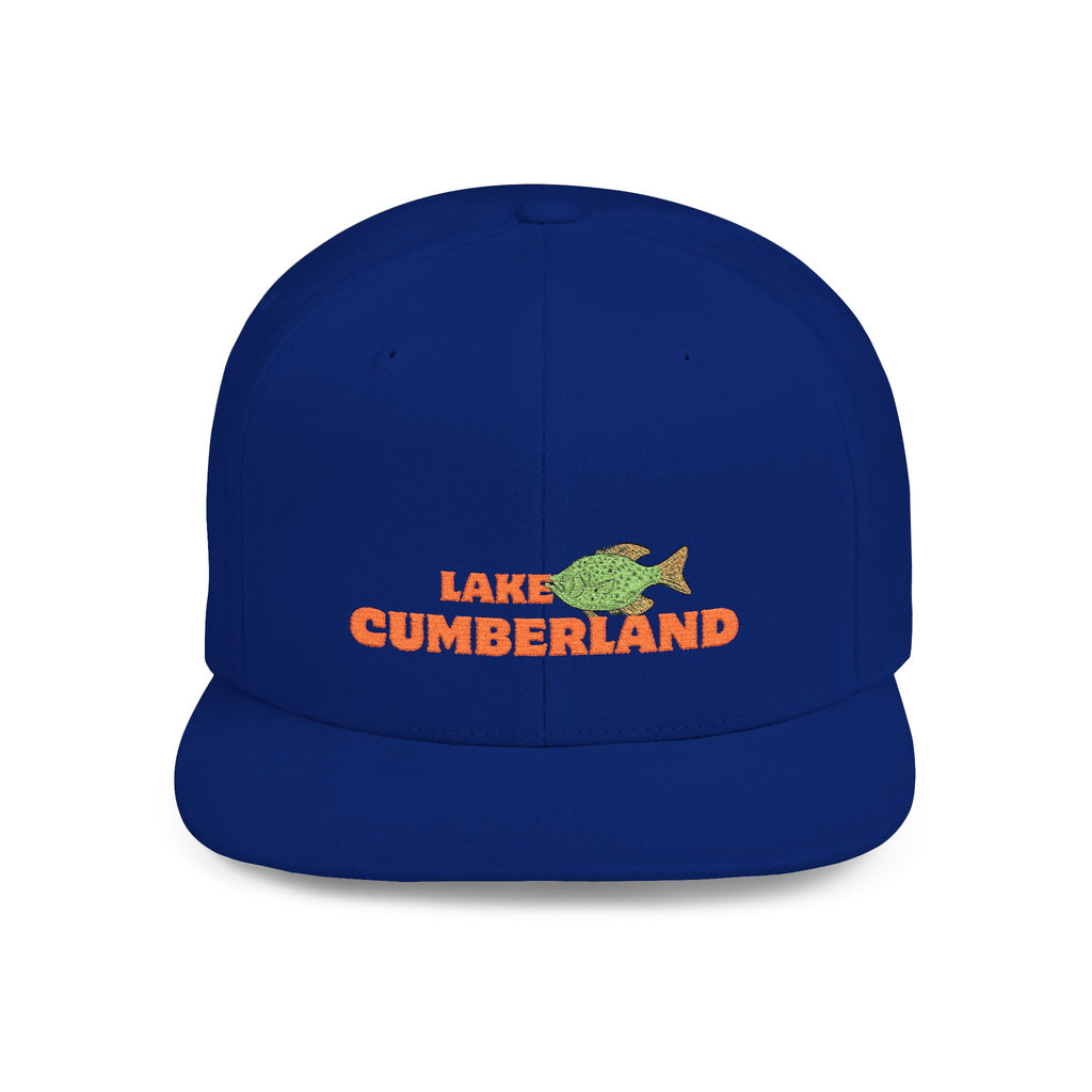 Lake Cumberland Fish Flat Bill Snapback Hat, Fishing Cap, Outdoor Gear, Lake House Gift, Summer Accessories, Stylish Headwear