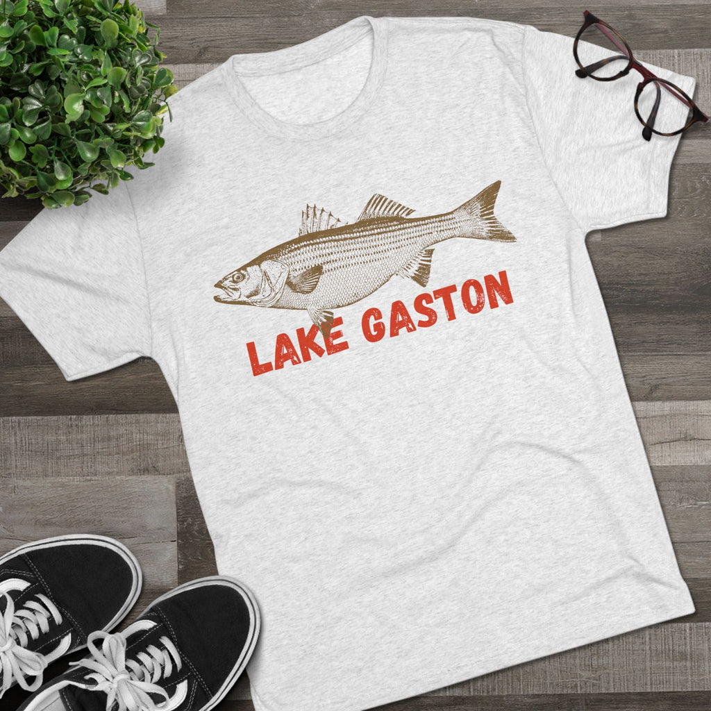 Lake Gaston Fishing Tee, Unisex Crew Neck Shirt, Summer Lake Apparel, Gift for Fishermen, Outdoor Adventure T-Shirt, Lake House Style