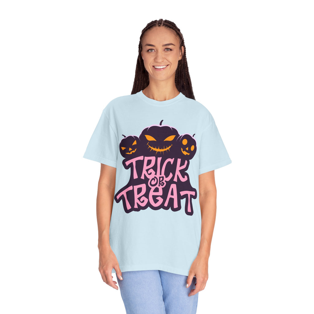 Halloween Trick or Treat T-Shirt, Unisex Halloween Tee, Spooky Autumn Shirt, Fun Costume Top, Trick or Treat Apparel