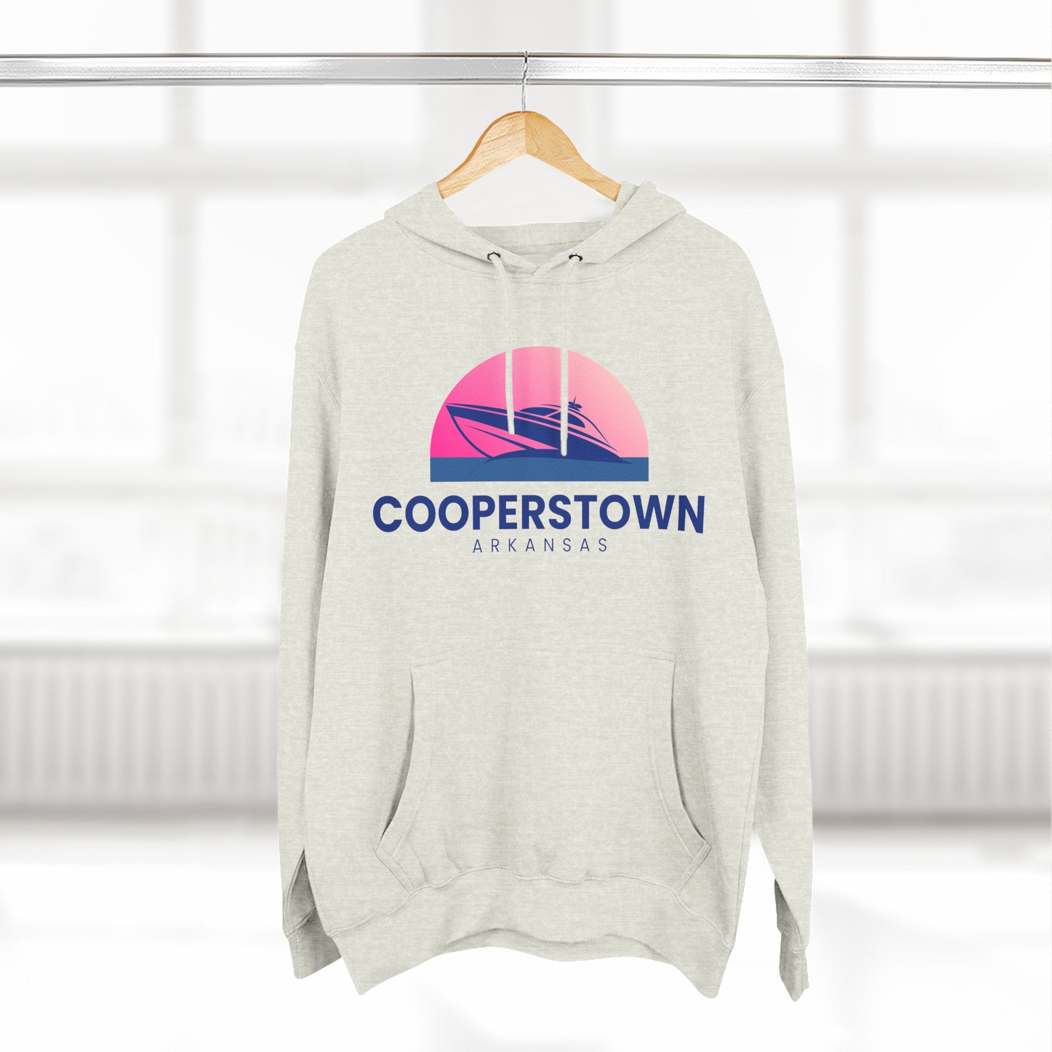 Cooperstown Vibes Hoodie with Design, Perfect for Autumn Lovers, Comfortable and Stylish, Great Gift for Vacations