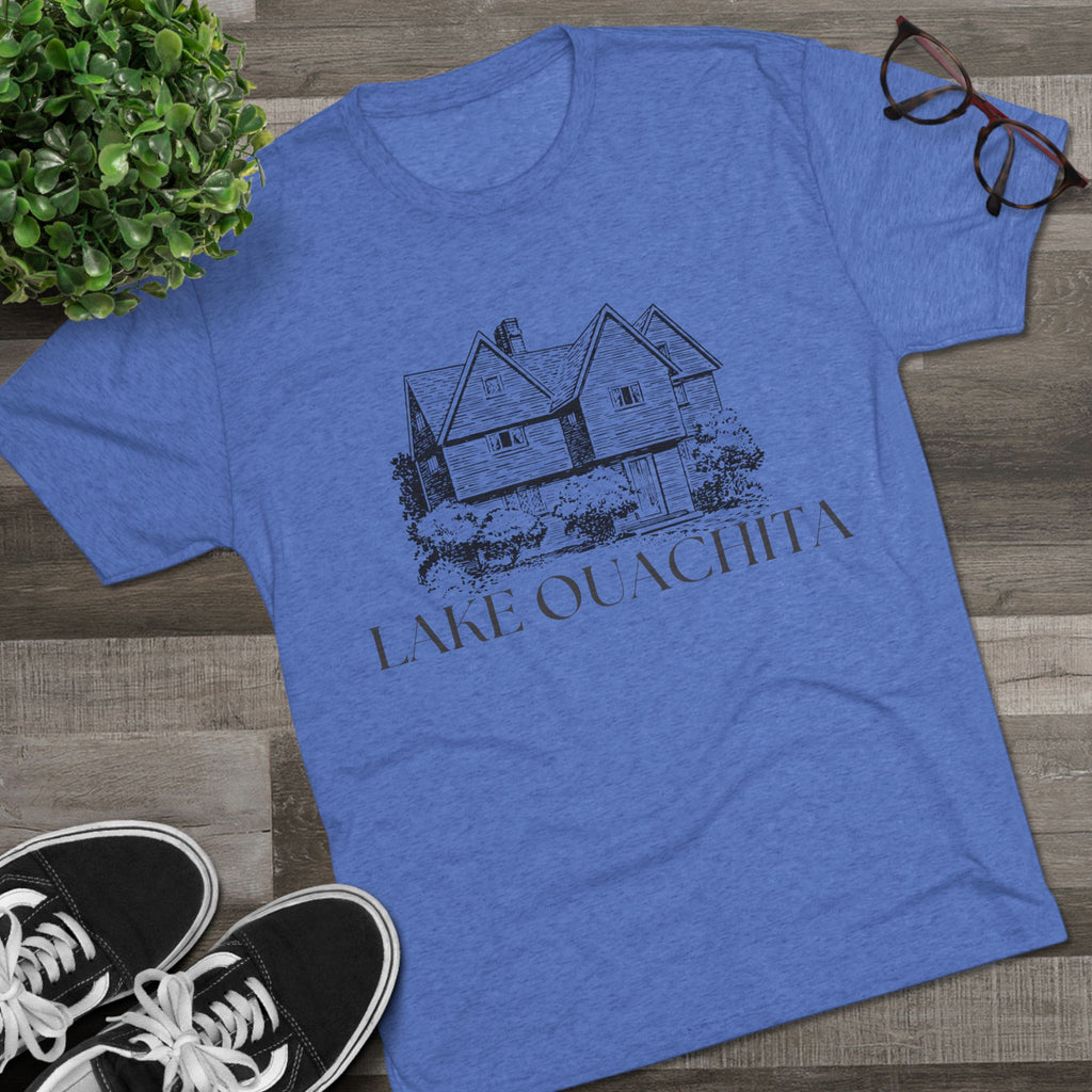 Lake Ouachita Unisex Tri-Blend Crew Tee, Casual T-Shirt, Summer Apparel, Lake House Shirt, Gift for Friends, Travel Tee