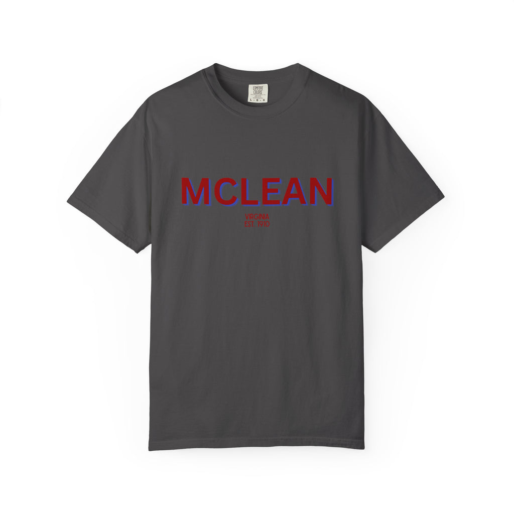 McLean Garment-Dyed Unisex T-Shirt, Casual Tee, Vintage Style Shirt, Everyday Wear, Birthday Gift, Unique Apparel