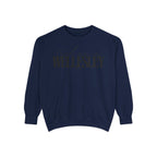 Wellesley Cozy Sweatshirt, Unisex Garment-Dyed Crew, Casual Wear, Gift for Friends, Fall Fashion, Lounge Style