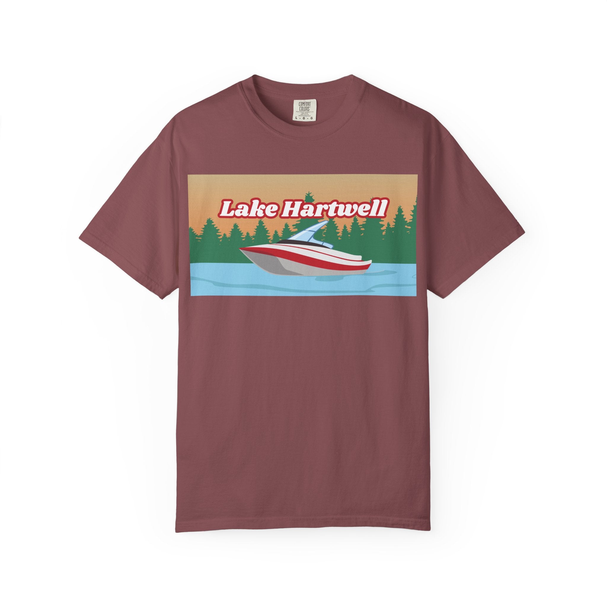 Lake Hartwell Relaxed Unisex T-Shirt, Summer Vibes Tee, Outdoor Adventure Shirt, Lake Life Apparel, Gift for Nature Lovers, Vacation Wear