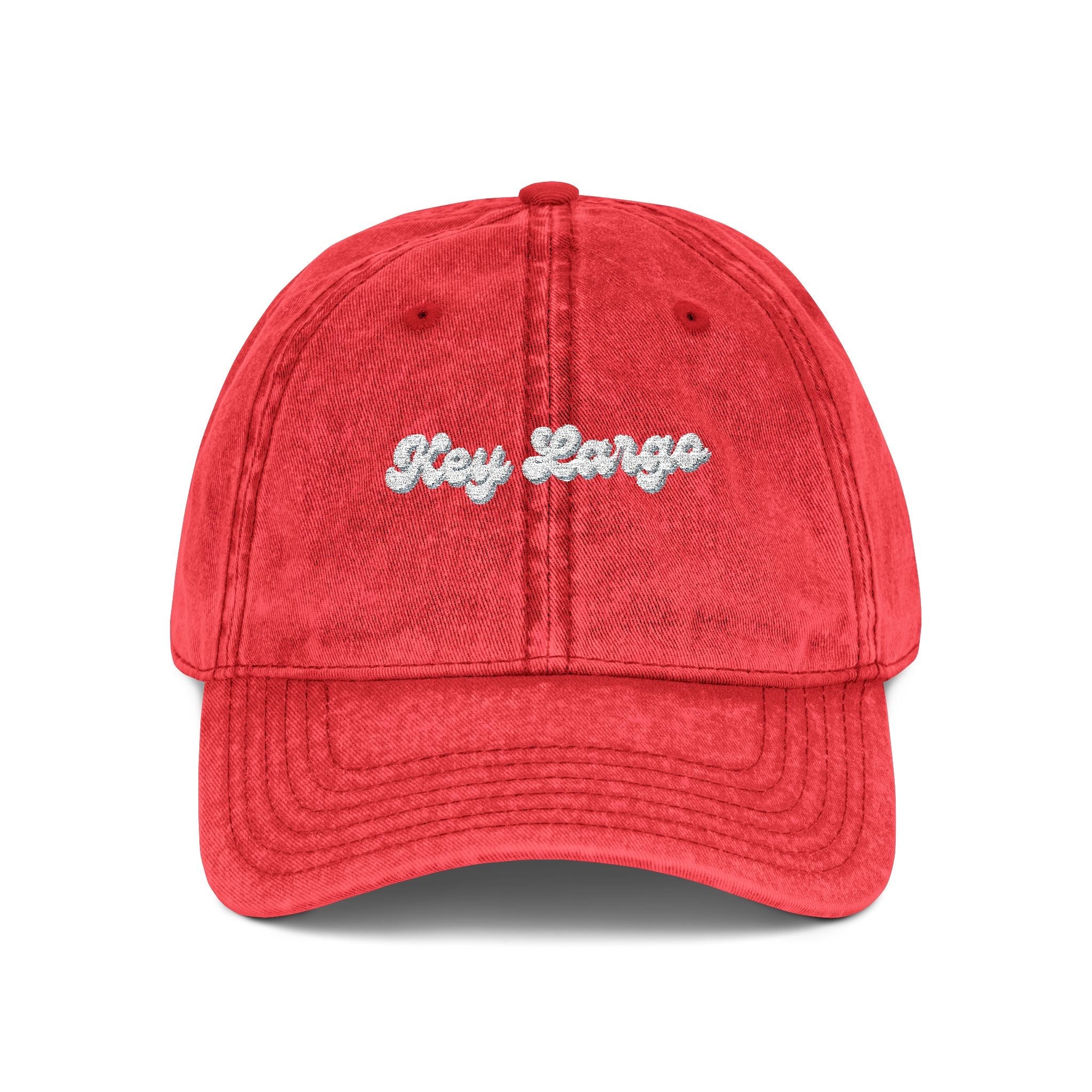 Key Largo Vintage Embroidered Cap, Stylish Baseball Hat, Trendy Sun Hat, Gifts for Him/Her, Casual Outdoor Accessory