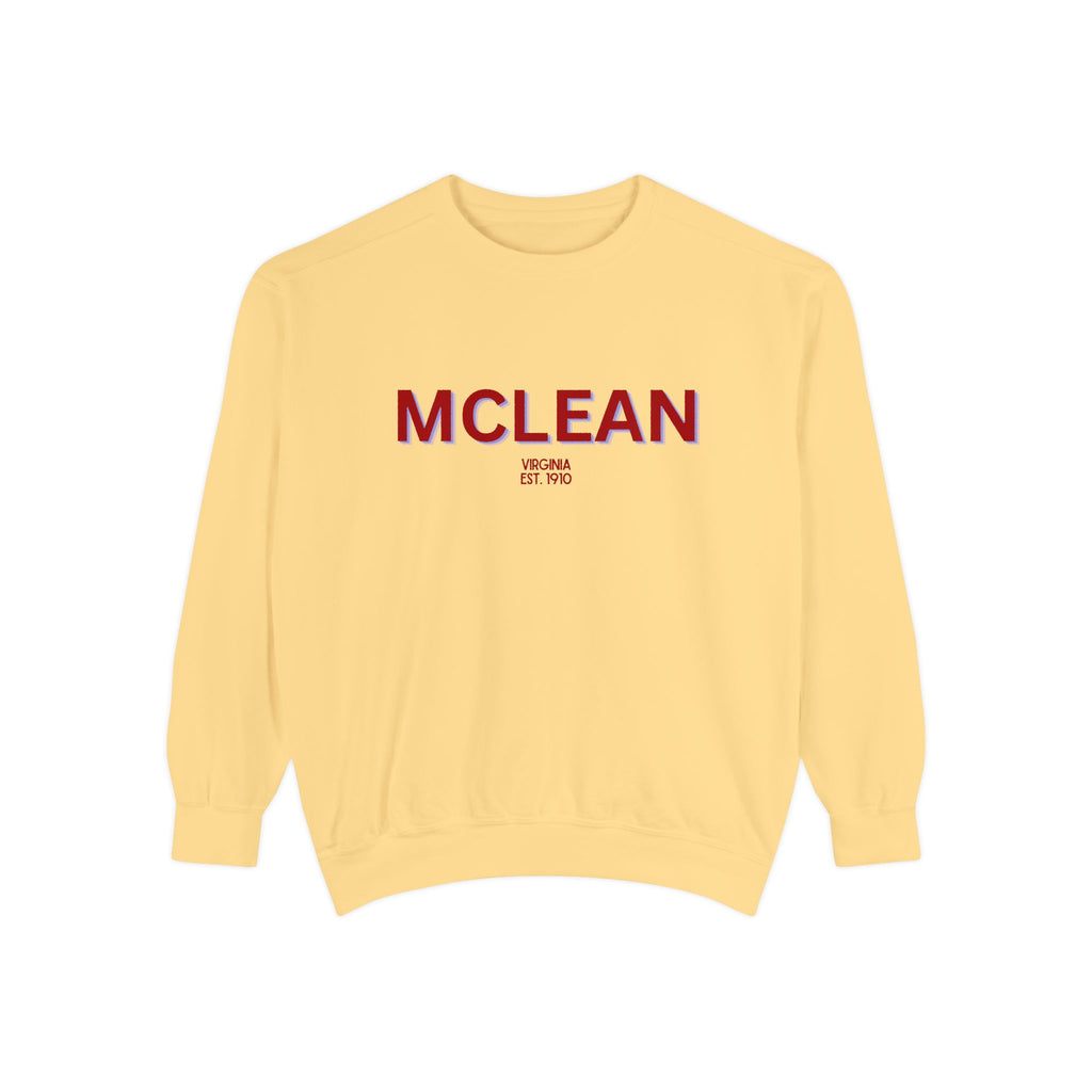 McLean Unisex Garment-Dyed Sweatshirt | Cozy Fashion, Perfect for Casual Outings, Gifts, Fall & Winter Style, Everyday Comfort