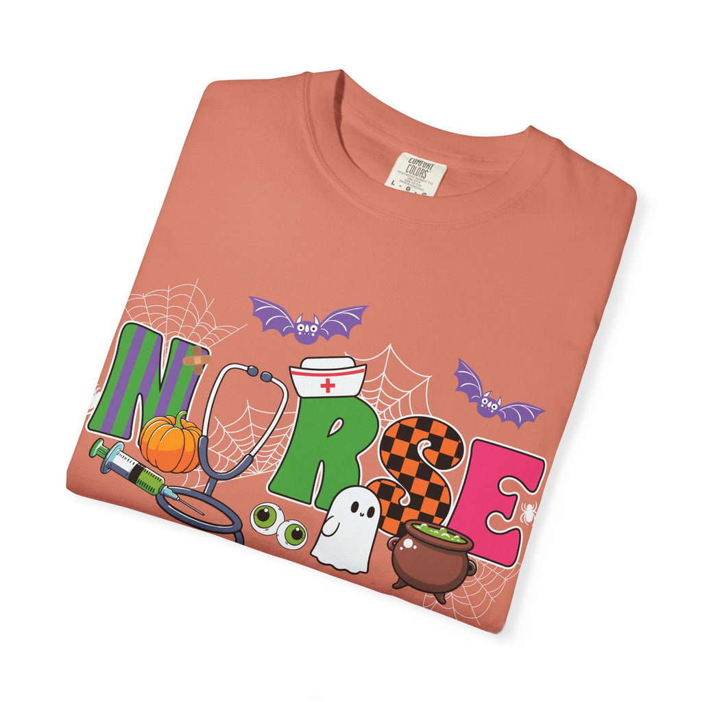 Halloween Nurse T-Shirt, Cute Nurse Shirt, Unisex Halloween Tee, Gift for Nurses, Spooky Nursing Apparel, Funny Healthcare Shirt