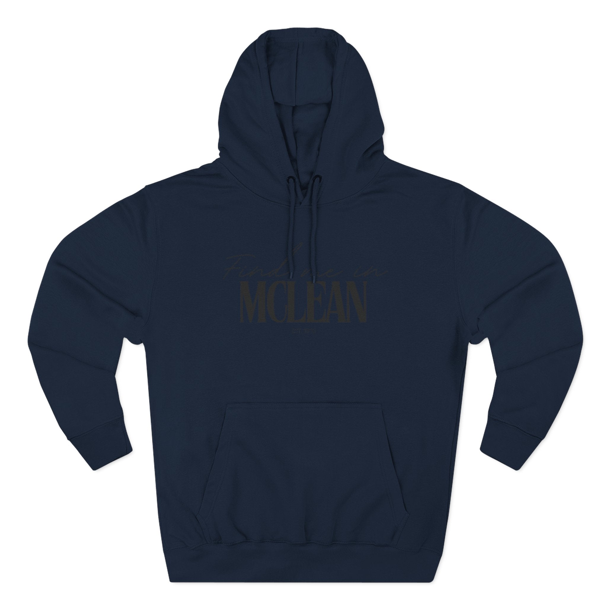 McLean Stylish Three-Panel Fleece Hoodie for Everyday Comfort, Personalized Gift, Casual Wear, Unisex Hoodie, Cozy Fashion