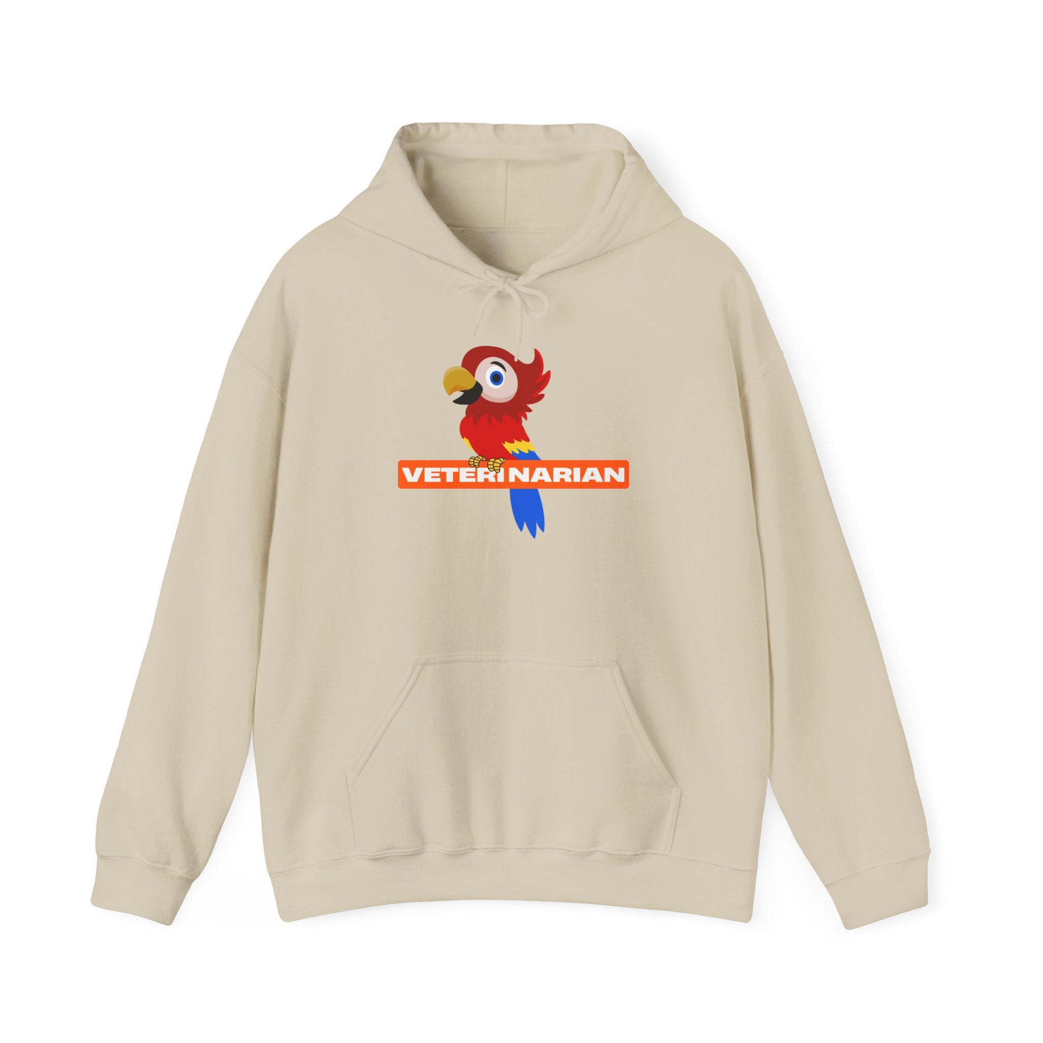 Veterinarian Parrot Hoodie, Funny Animal Lover Clothing, Cute Pet Sweatshirt, Gift for Veterinarian, Animal Rescue Apparel