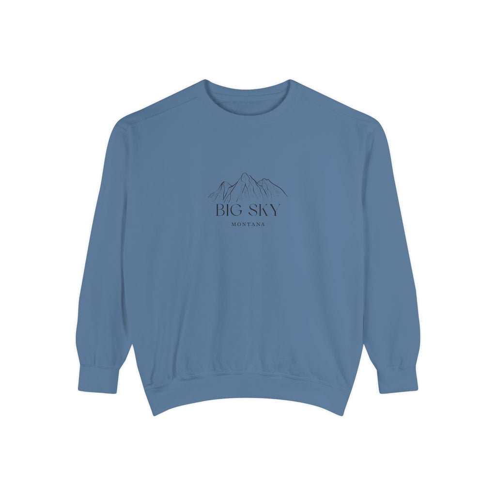 Big Sky Vibes Unisex Sweatshirt | Garment-Dyed Comfort, Perfect for Casual Outings, Travel, Gifts, Autumn Days