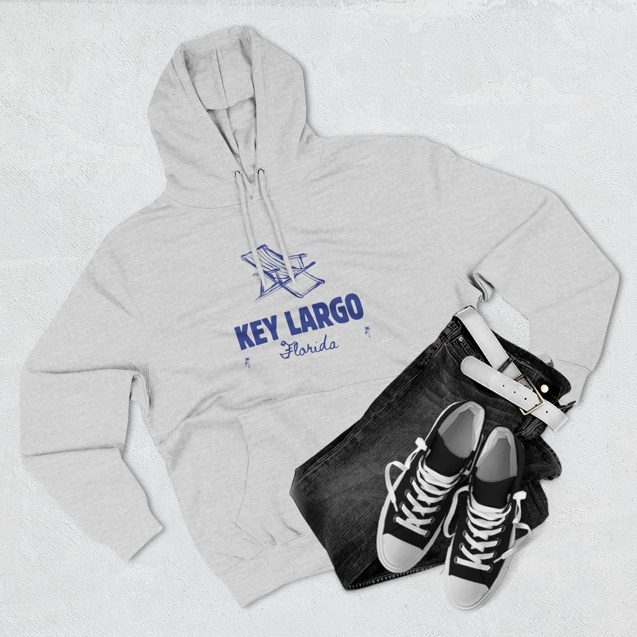 Key Largo Inspired Fleece Hoodie, Casual Wear, Relaxation, Gift for Autumn Lovers, Travel Essential