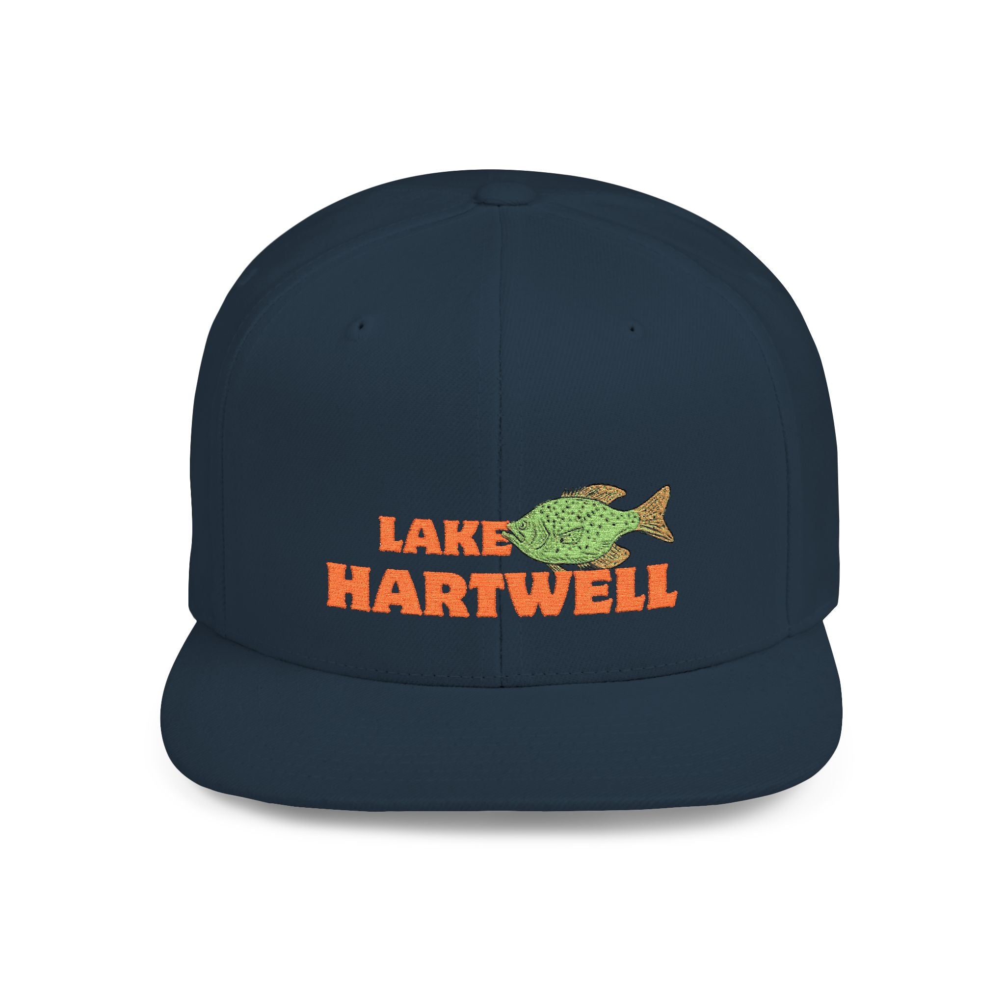 Lake Hartwell Fish Flat Bill Snapback Hat, Fishing Cap, Outdoor Gear, Lake House Gift, Summer Accessories, Stylish Headwear