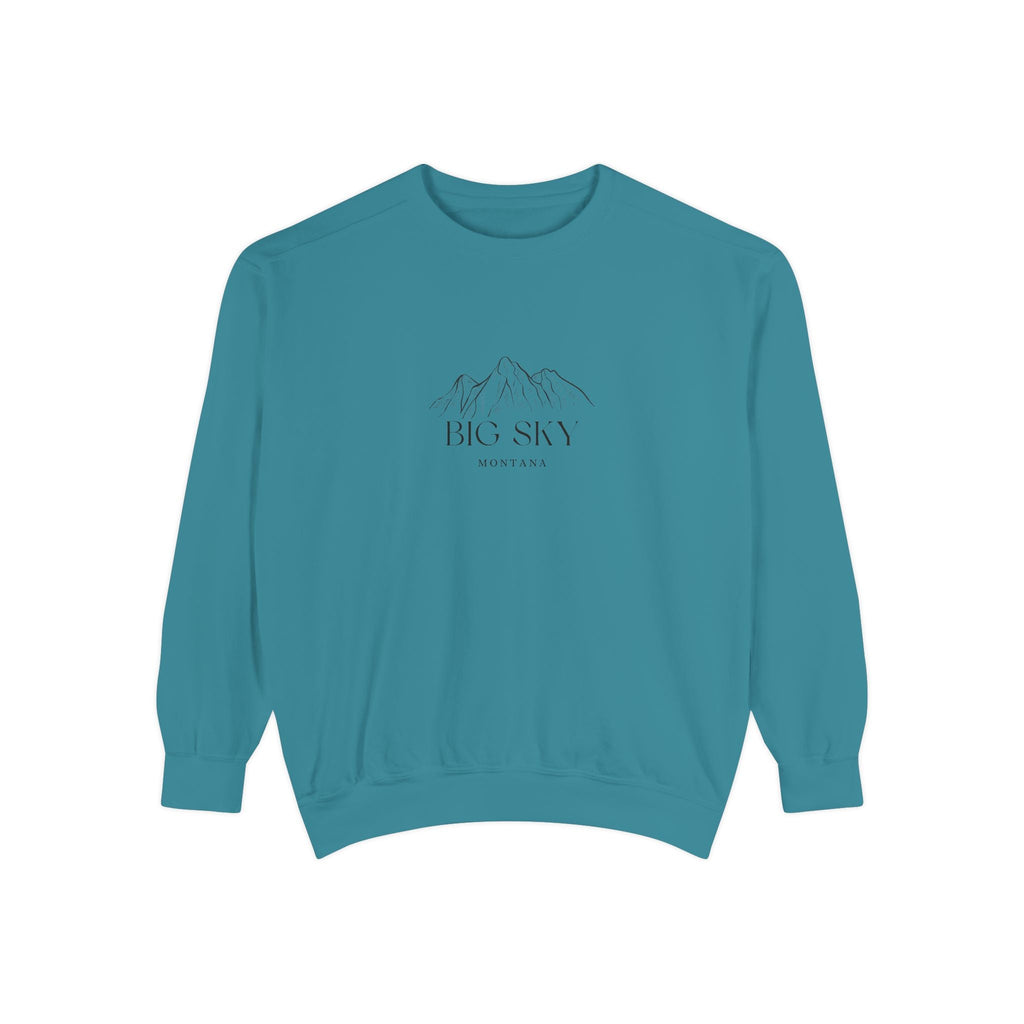 Big Sky Vibes Unisex Sweatshirt | Garment-Dyed Comfort, Perfect for Casual Outings, Travel, Gifts, Autumn Days