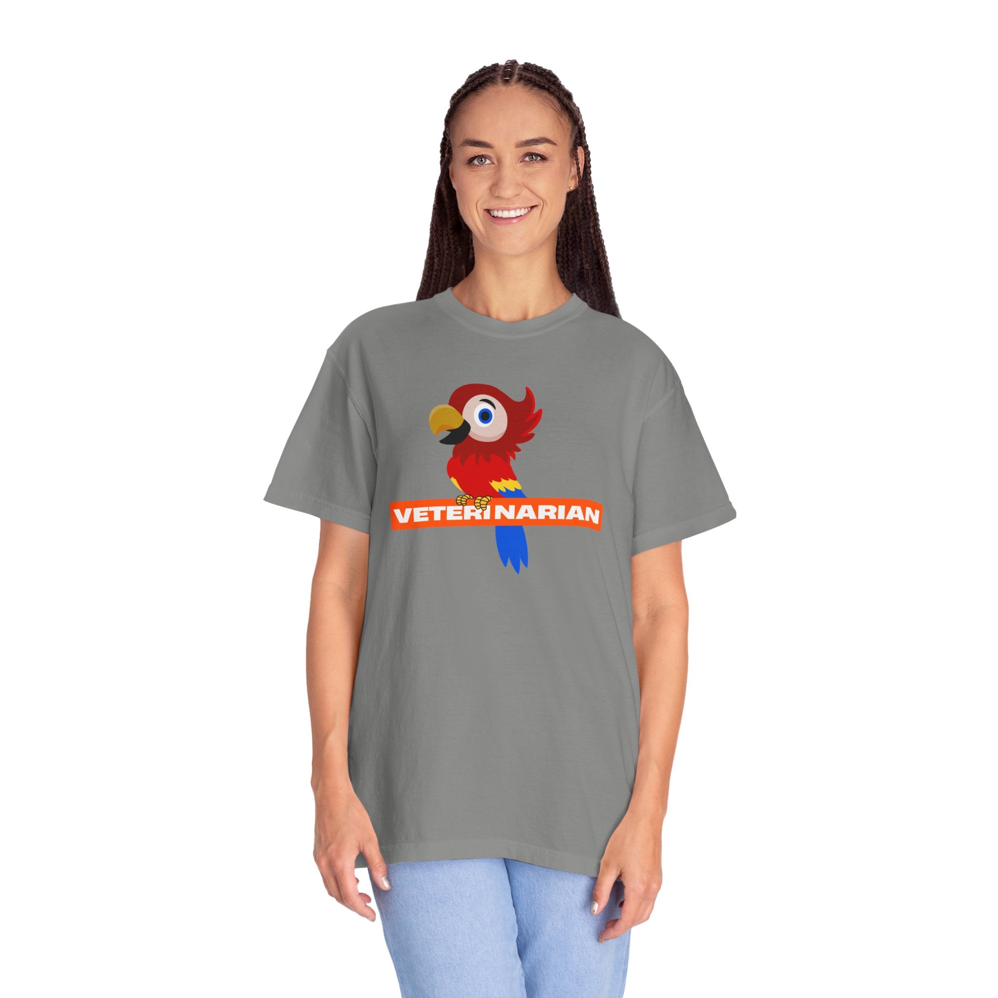 Veterinarian Parrot T-Shirt | Cute Animal Lover Shirt, Unisex Teen Gift, Animal Care Apparel, Funny Pet Shirt, Veterinary Gifts