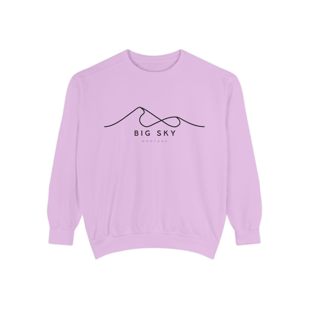 Big Sky Chill Vibes Sweatshirt - Unisex Garment-Dyed Style, Perfect for Lounging