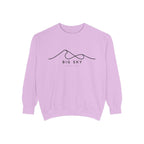 Big Sky Chill Vibes Sweatshirt - Unisex Garment-Dyed Style, Perfect for Lounging