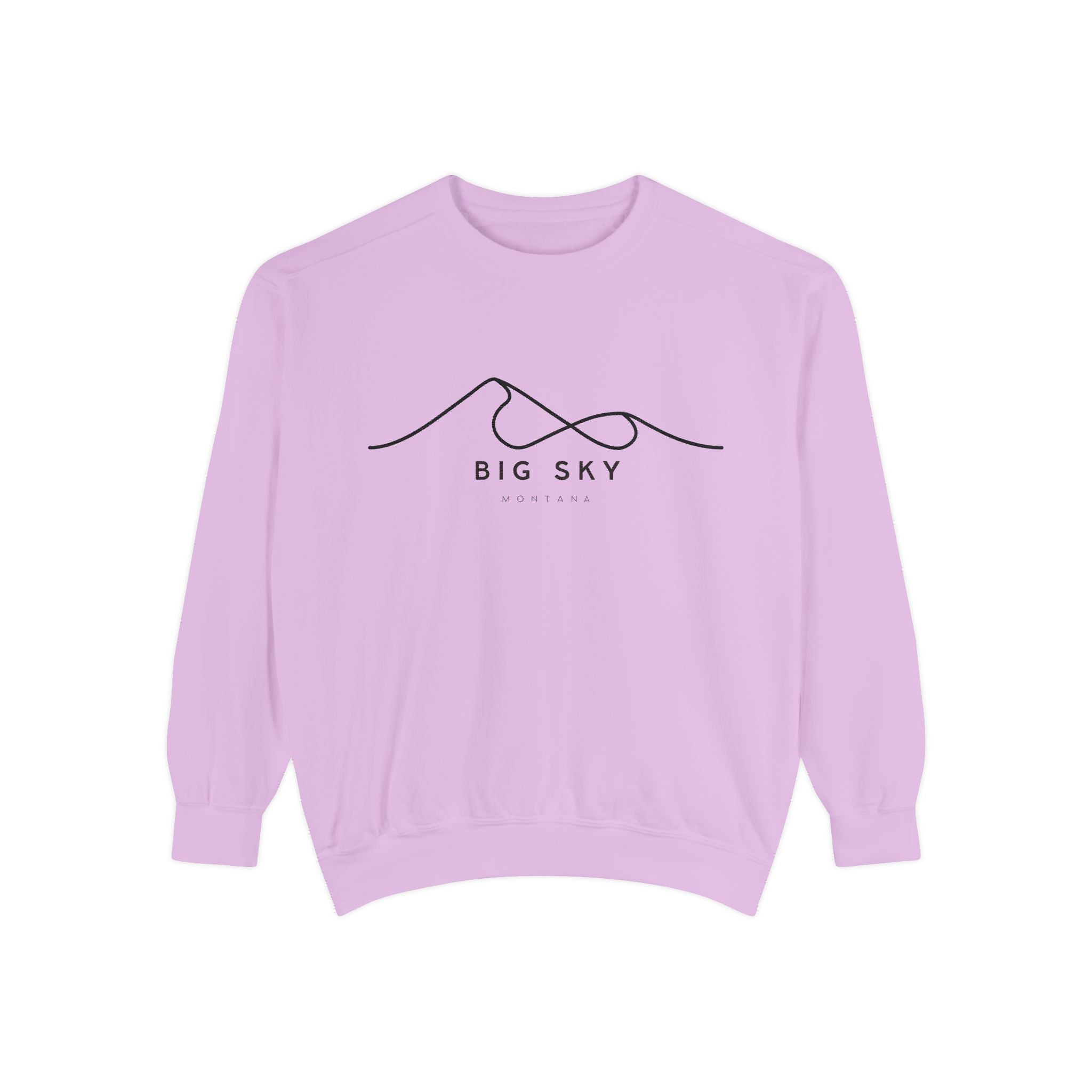 Big Sky Chill Vibes Sweatshirt - Unisex Garment-Dyed Style, Perfect for Lounging