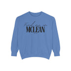 McLean Cozy Sweatshirt, Unisex Garment-Dyed Crew, Casual Wear, Gift for Friends, Fall Fashion, Lounge Style