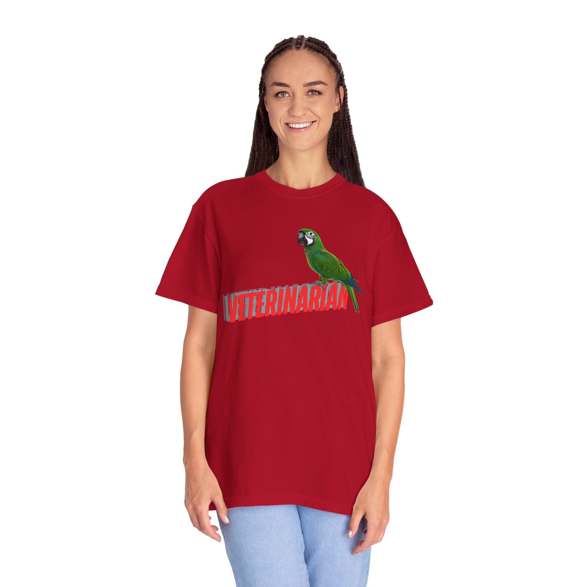 Veterinarian T-Shirt - Cute Parrot Graphic Tee for Animal Lovers, Gifts for Vet Students, Pet Owners, Animal Day Celebration