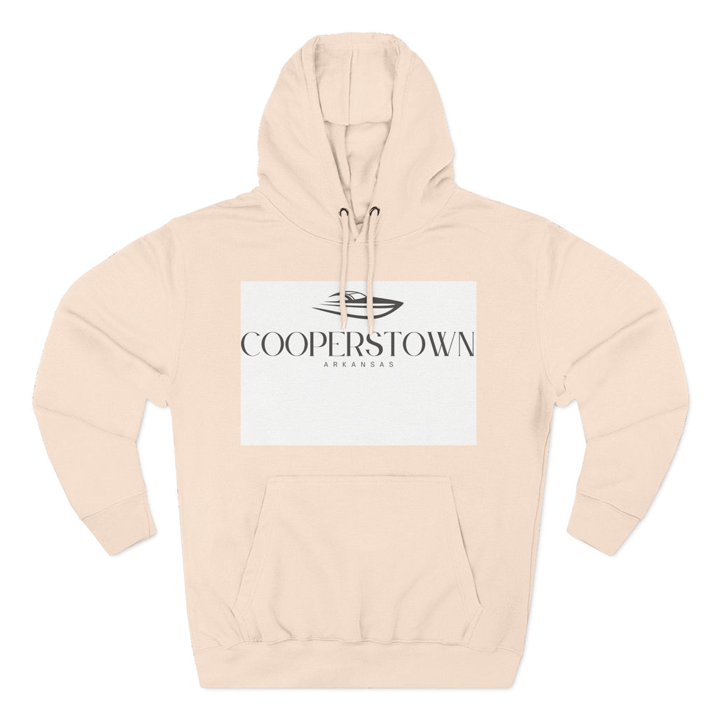 Cooperstown Stylish Three-Panel Fleece Hoodie for Cozy Days, Casual Wear, Warm Layering, Gift for Him or Her