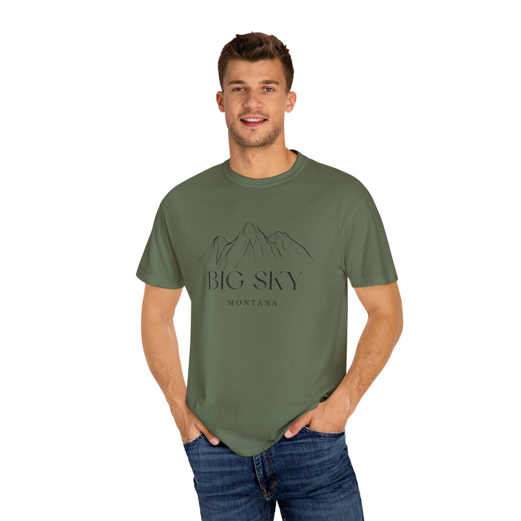Big Sky - Unisex Garment-Dyed T-shirt, Casual Outfit, Gift for Nature Lovers, Vacation Essentials