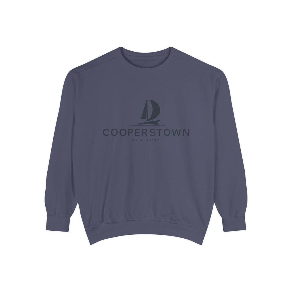 Cooperstown Vibes Unisex Sweatshirt | Garment-Dyed Comfort, Perfect for Casual Outings, Travel, Gifts, Autumn Days