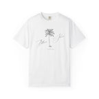 Belleair Shore Chill Vibes Palm Tree Tee - Unisex Garment-Dyed T-shirt for Beach Lovers, Summer Outings, Casual Wear, Gifts for Him/Her